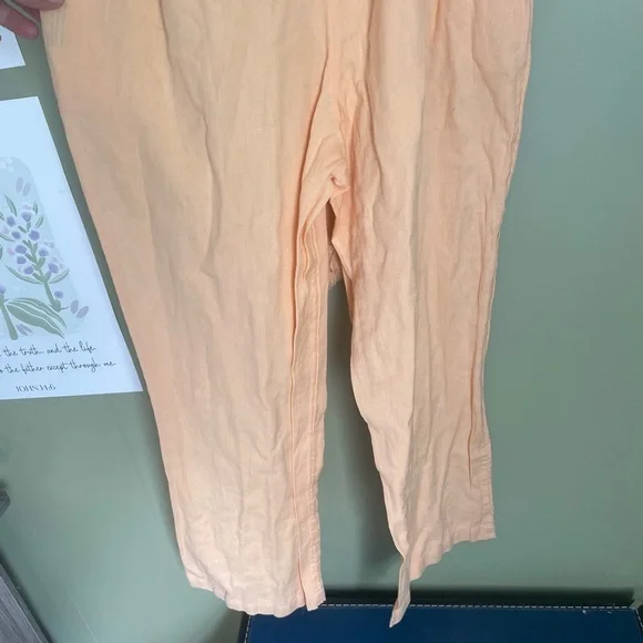 NWT Free People Off-Shoulder Nalani Jumpsuit in Light Orange Sz S - Picture 9 of 12